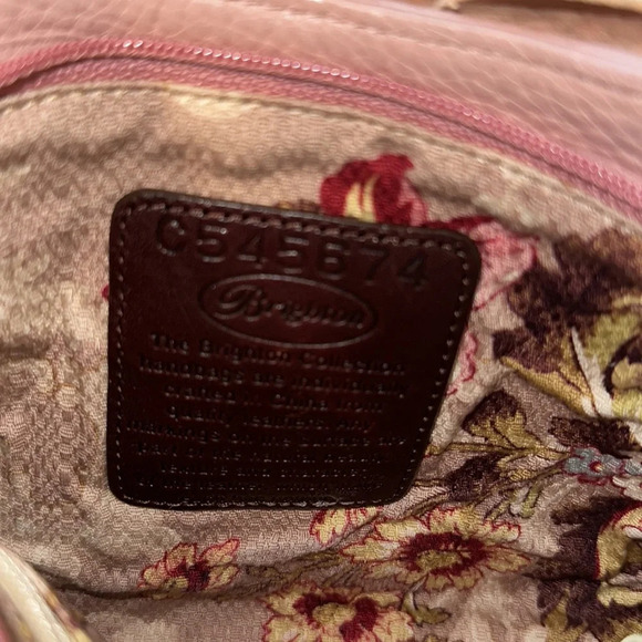 Rare Brighton Rosalie pink Leather Shoulder Handbag Vintage - Picture 9 of 13